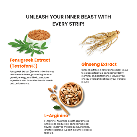 Buy Testo Boost - 30 Slips Pack: For Peak Performance, Muscle Mass & To Increases Endurance With Testofen (fenugreek extract), Ginseng Extract, L-arginine (by Woke Nutrition)