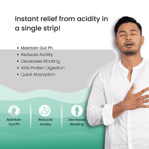 Buy Acidity Relief - 10 Slips Pack: With Amla, Fennel, Caraway, Mint & Papain (by Woke Nutrition)
