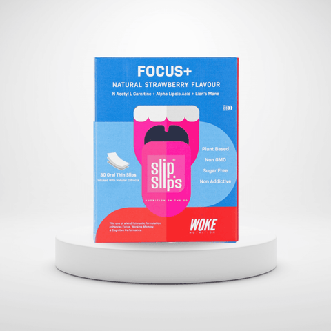 Buy Focus+ 30 Slips Pack: To Increase Focus & Brain Memory With Lion’s Mane, N Acetyl L Carnitine (by Woke Nutrition)