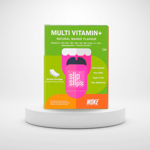 Buy Multivitamin+ 30 Slips Pack: With Vitamin A, B1, B2, B5, B6, B7, B9, B12, C, D3 and Ashwagandha (by Woke Nutrition)
